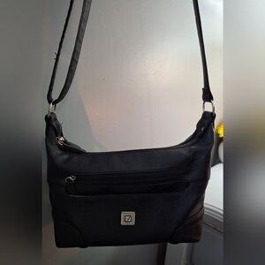 Stone Mountain Sophia Black Leather Hobo Bag NWOT